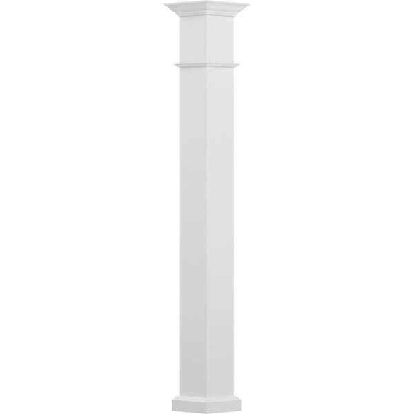 Ekena Millwork 9" x 12' Endura-Aluminum Wellington Style Column Square Shaft For Post Wrap Installation Non-Tapered EA0912INPSAWEWE - main